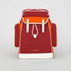 Burberry Burberry Tri-tone Nylon And Leather Backpack, Red