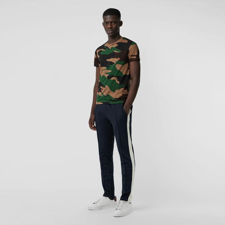 Burberry Burberry Camouflage Print Cotton T-shirt, Green