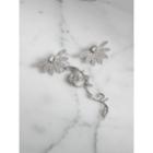 Burberry Burberry Crystal Half-daisy Drop Earring And Stud Set, White