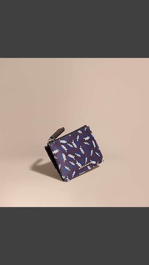 Burberry Leaf Jacquard Zip-top Wallet