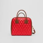 Burberry Burberry Medium Quilted Lambskin Cube Bag, Red