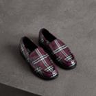 Burberry Gosha X Burberry Check Leather Loafers, Size: 42