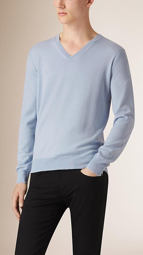 Burberry Brit Check Elbow Detail Wool Sweater