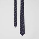 Burberry Burberry Slim Cut Archive Logo Print Silk Tie, Blue