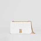 Burberry Burberry Small Quilted Check Lambskin Lola Bag, White