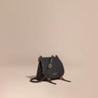 Burberry Burberry The Baby Bridle Bag In Riveted Leather, Black