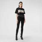 Burberry Burberry Slogan Print Cotton Oversized T-shirt, Size: Xs, Black