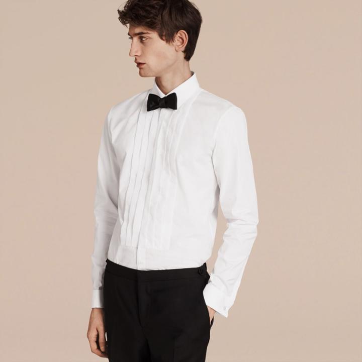 Burberry Burberry Slim Fit Cotton Poplin Dress Shirt, Size: 18, White