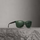 Burberry Burberry Embossed Check Detail Square Frame Sunglasses, Green