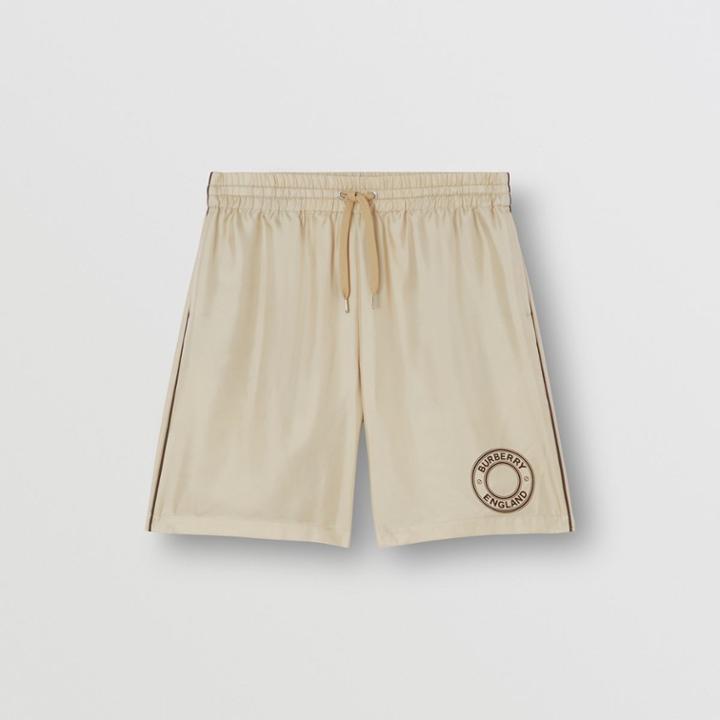 Burberry Burberry Logo Graphic Silk Drawcord Shorts