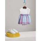 Burberry Burberry Check Cotton Jersey T-shirt Dress, Size: 12m, Blue
