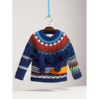 Burberry Burberry Pom-pom Fair Isle Wool Cashmere Sweater, Size: 12y, Blue