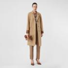 Burberry Burberry Leather Trim Bonded Cotton Lab Coat, Size: 00, Beige