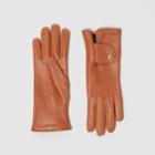 Burberry Burberry Cashmere-lined Lambskin Gloves, Size: 7, Brown