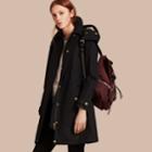 Burberry Burberry Hooded Cotton Blend Parka With Detachable Warmer, Size: 04, Black