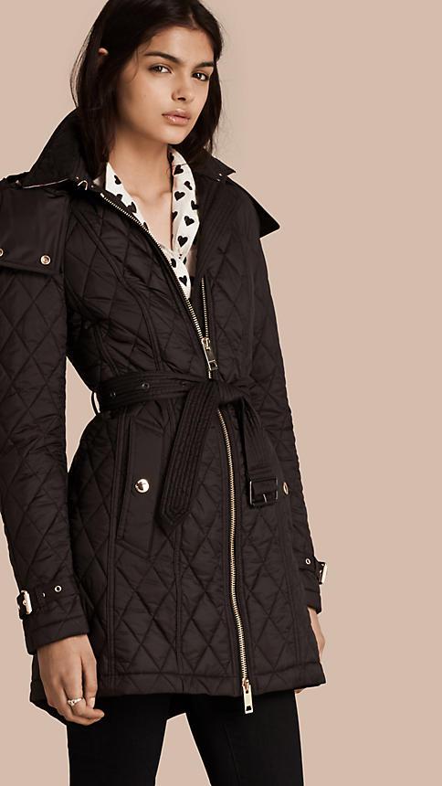 Burberry Diamond Quilted Showerproof Parka