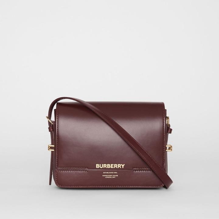 Burberry Burberry Small Leather Grace Bag, Red