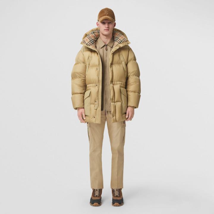 Burberry Burberry Logo Appliqu Nylon Puffer Coat, Size: M