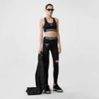 Burberry Burberry Logo Graphic Stretch Jersey Leggings, Black