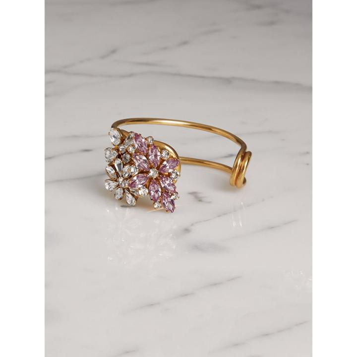 Burberry Burberry Crystal Daisy Brass Cuff