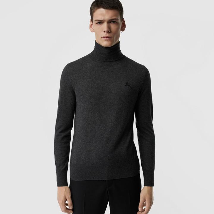 Burberry Burberry Cashmere Silk Roll-neck Sweater, Grey