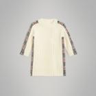 Burberry Burberry Childrens Check Detail Wool Cashmere Dress, Size: 2y, White