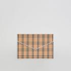 Burberry Burberry Large 1983 Check Envelope Pouch, Grey