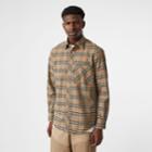 Burberry Burberry Small Scale Check Stretch Cotton Shirt, Beige
