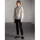 Burberry Burberry Lace Trim Knitted Wool Cashmere Sweater, Size: Xl, White