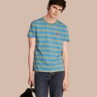 Burberry Burberry Striped Cotton T-shirt, Size: Xxl, Green