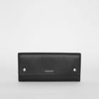 Burberry Burberry Leather Continental Wallet, Black