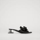 Burberry Burberry Bow Detail Satin Block-heel Mules, Size: 37.5, Black