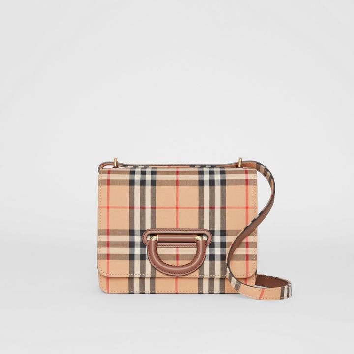 Burberry Burberry The Small Vintage Check D-ring Bag, Beige