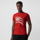 Burberry Burberry Collage Logo Print Cotton T-shirt, Size: M, Red