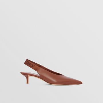 Burberry Burberry Leather Slingback Pumps, Size: 35.5