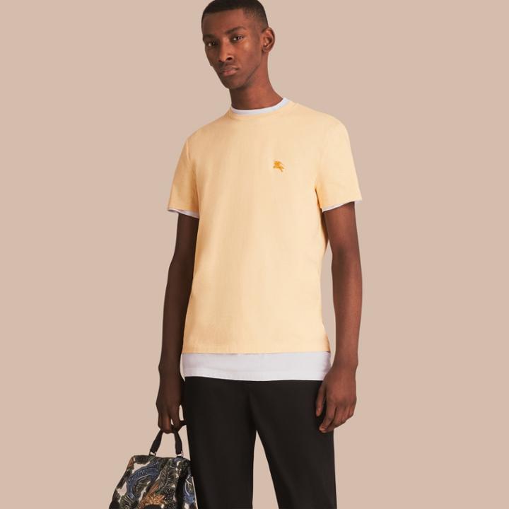 Burberry Burberry Cotton Jersey T-shirt, Size: L, Yellow