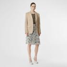Burberry Burberry Silk Trim Neoprene Blazer, Size: 02, Beige