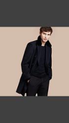 Burberry Double-breasted Technical Wool Cashmere Fur Collar Coat