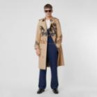 Burberry Burberry Marine Sketch Print Cotton Trench Coat, Size: 38