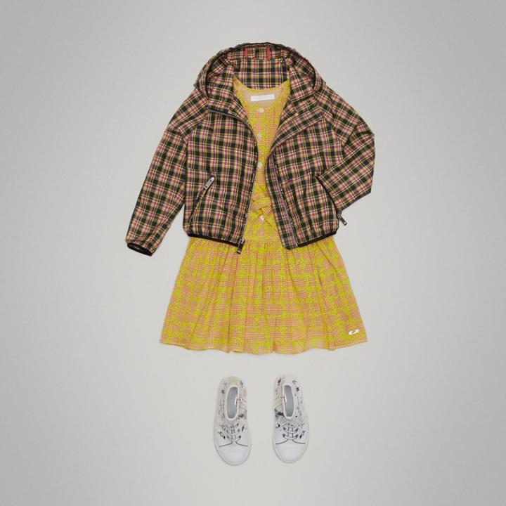 Burberry Burberry Check Hooded Bomber Jacket, Size: 14y, Pink