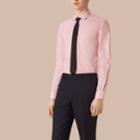 Burberry Burberry Slim Fit Gingham Cotton Poplin Shirt, Size: 15.5, Pink
