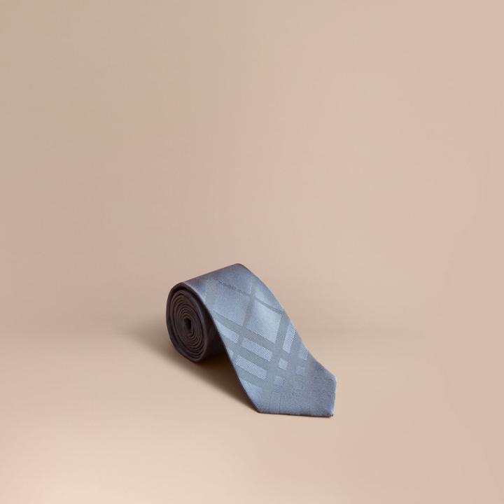 Burberry Burberry Classic Cut Check Silk Jacquard Tie, Blue