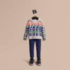 Burberry Burberry Exploded Fair Isle Wool Cashmere Sweater, Size: 12y, Orange