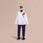 Burberry Burberry London Icons Cotton Button-down Collar Shirt, Size: 4y, White