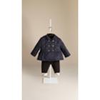 Burberry Burberry Quilted Peplum Jacket, Size: 2y, Blue