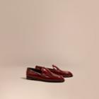 Burberry Burberry Polished Leather Loafers, Size: 35.5, Red