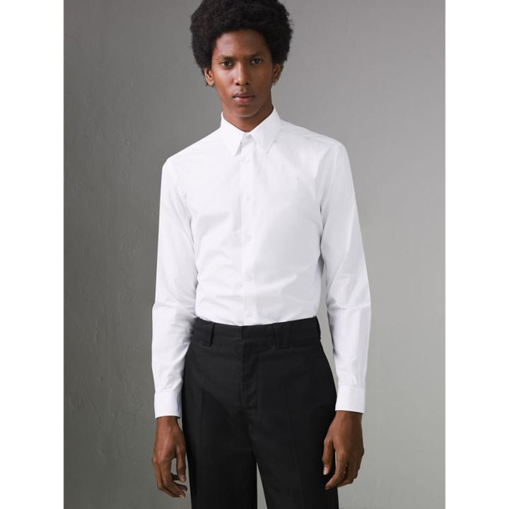 Burberry Burberry Slim Fit Cotton Poplin Shirt, Size: 15.5