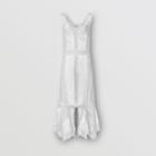 Burberry Burberry Chantilly Lace And Silk Satin Slip Dress, Size: 04, White