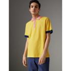 Burberry Burberry Two-tone Stripe Knitted Detail Cotton Polo Shirt, Size: Xs