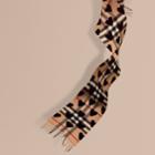 Burberry Burberry The Mini Classic Check Cashmere Scarf With Hearts, Size: Os, Black